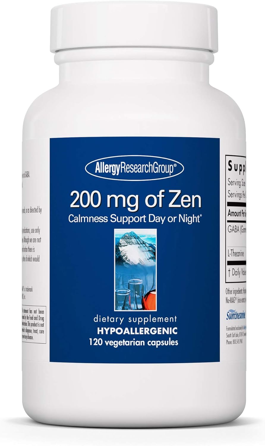 allergy-research-group-200mg-of-zen-supplement---gaba-and-l-theanine-capsules-for-calmness-support-day-or-night---hypoallergenic-vegetarian---120-count-1