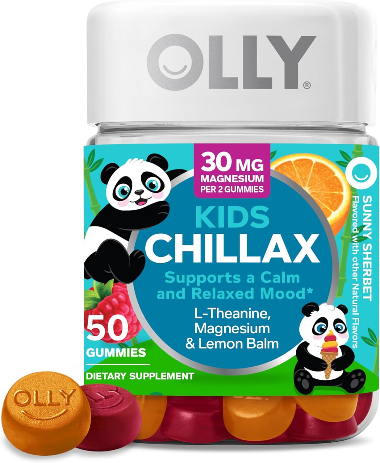 olly-kids-chillax-sleep-gummies-bundle---l-theanine-magnesium-lemon-balm-melatonin-chamomile---50-count-each-2
