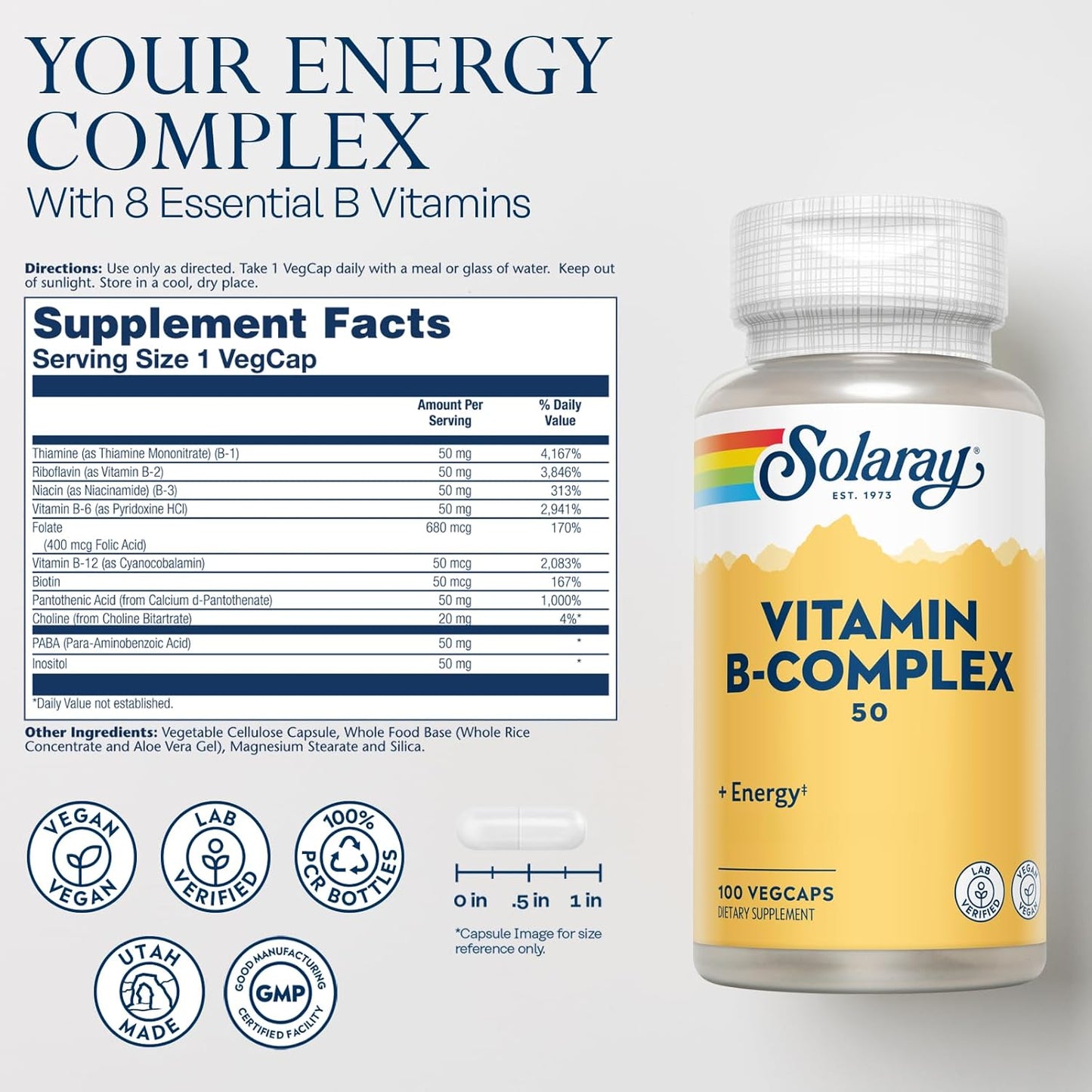 vegan-vitamin-b-complex-50mg-supplement-for-energy-and-nerve-health---supports-metabolism-with-b12-b1-b6-niacin-folic-acid-biotin---100-vegcaps-by-solaray-2