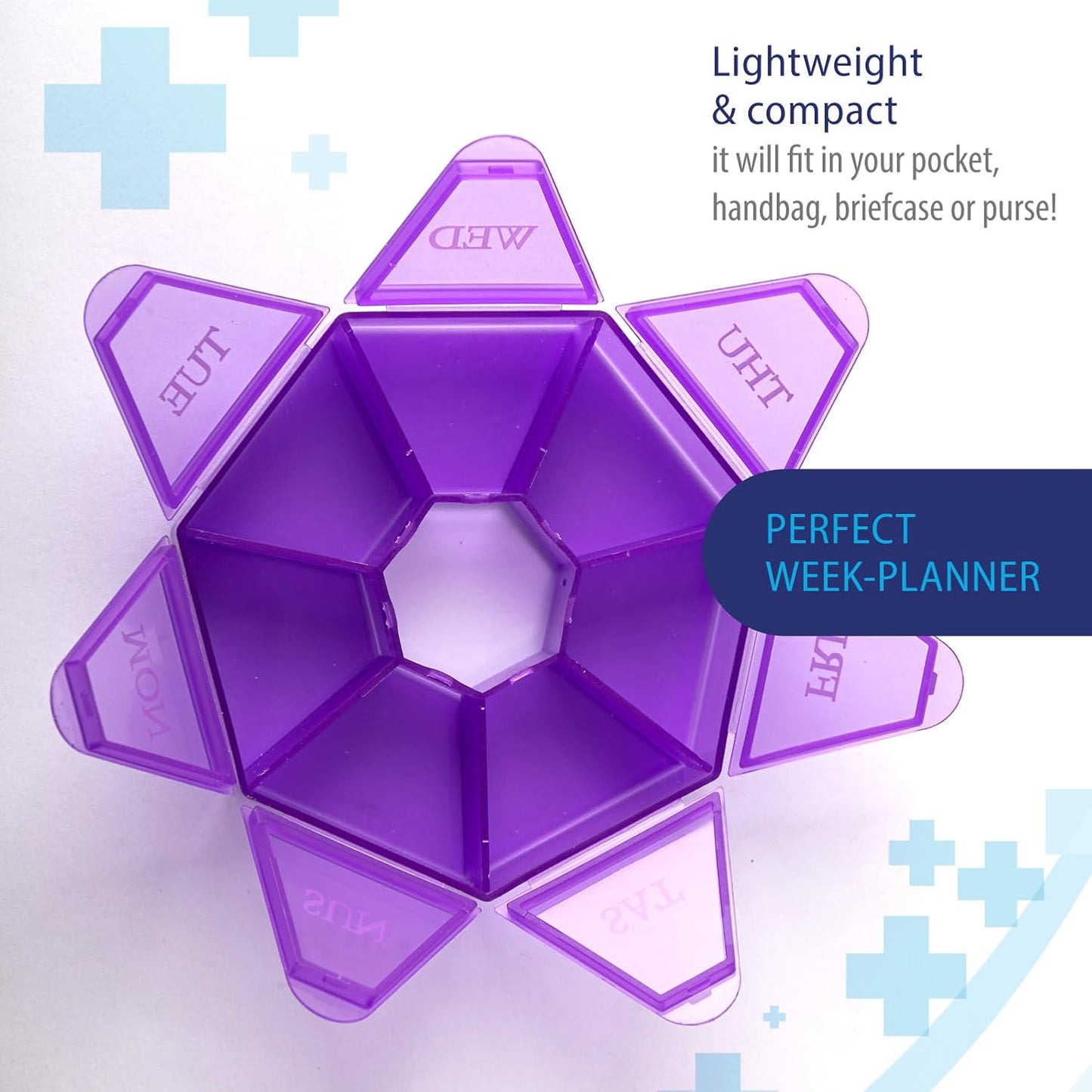 compact-round-weekly-pill-organizer-for-travel---mini-pill-dispenser-with-7-days-portable-vitamin-container-in-purple---deke-home-5