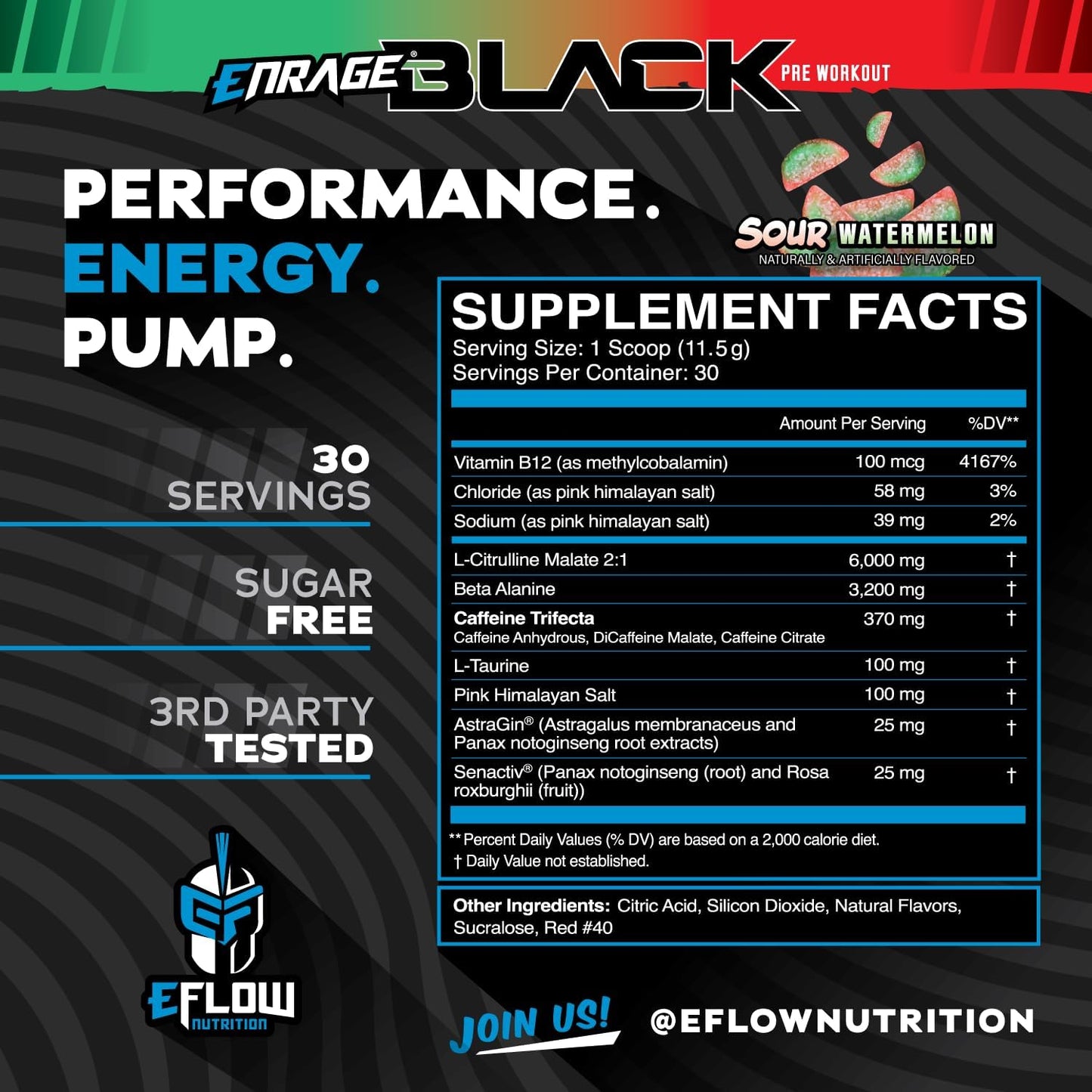 eflow-nutrition-enrage-black-high-stimulant-pre-workout-powder---boost-energy-pumps-strength---4-flavors---sour-watermelon---30-servings-2