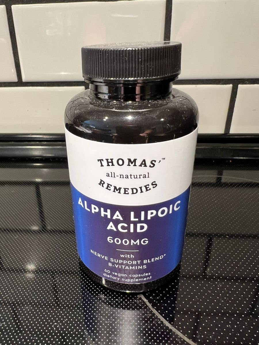 Natural Alpha Lipoic Acid 600mg Capsules with B-Vitamins - Thomas' Vegan Formula without Fillers - 120 Count - Espot.com.au
