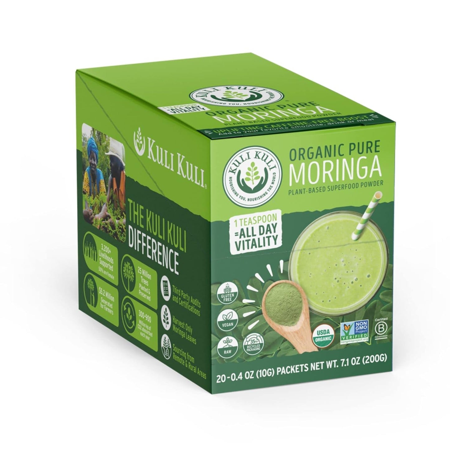 organic-moringa-leaf-powder---pure-usda-certified-non-gmo-perfect-for-smoothies-tea-food---04oz-pack-of-20-by-kuli-kuli-6