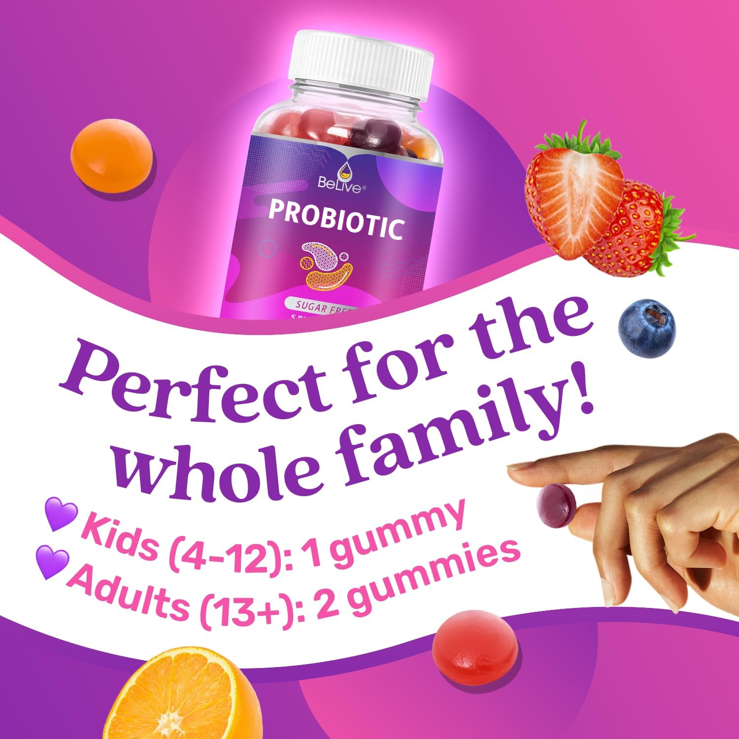 probiotic-gummies-with-5-billion-cfus-for-digestive-health---immune-support-for-men-women-kids---vegan-sugar-free---60-ct-blueberry-strawberry-orange-3