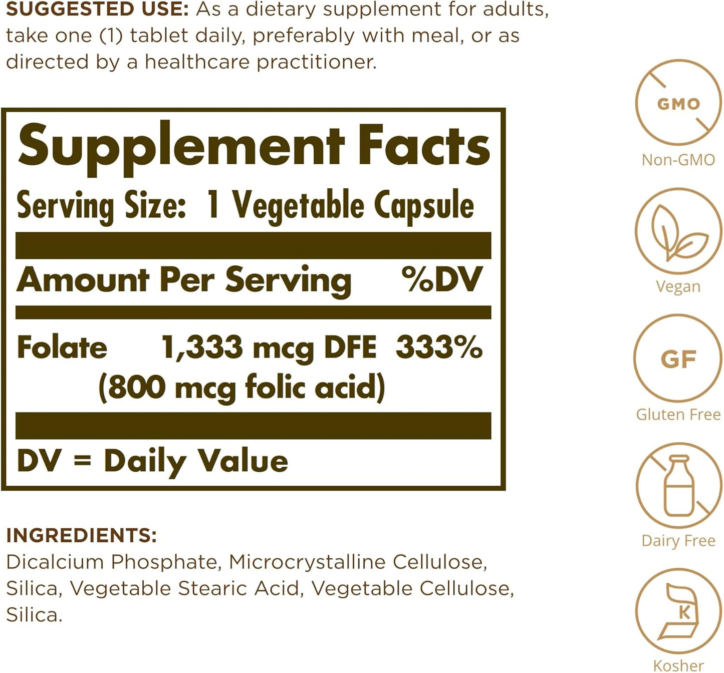 solgar-folate-1333-mcg-dfe-250-tablets-x-2---heart-prenatal-health---non-gmo-vegan-gluten-dairy-free-kosher---500-servings-2