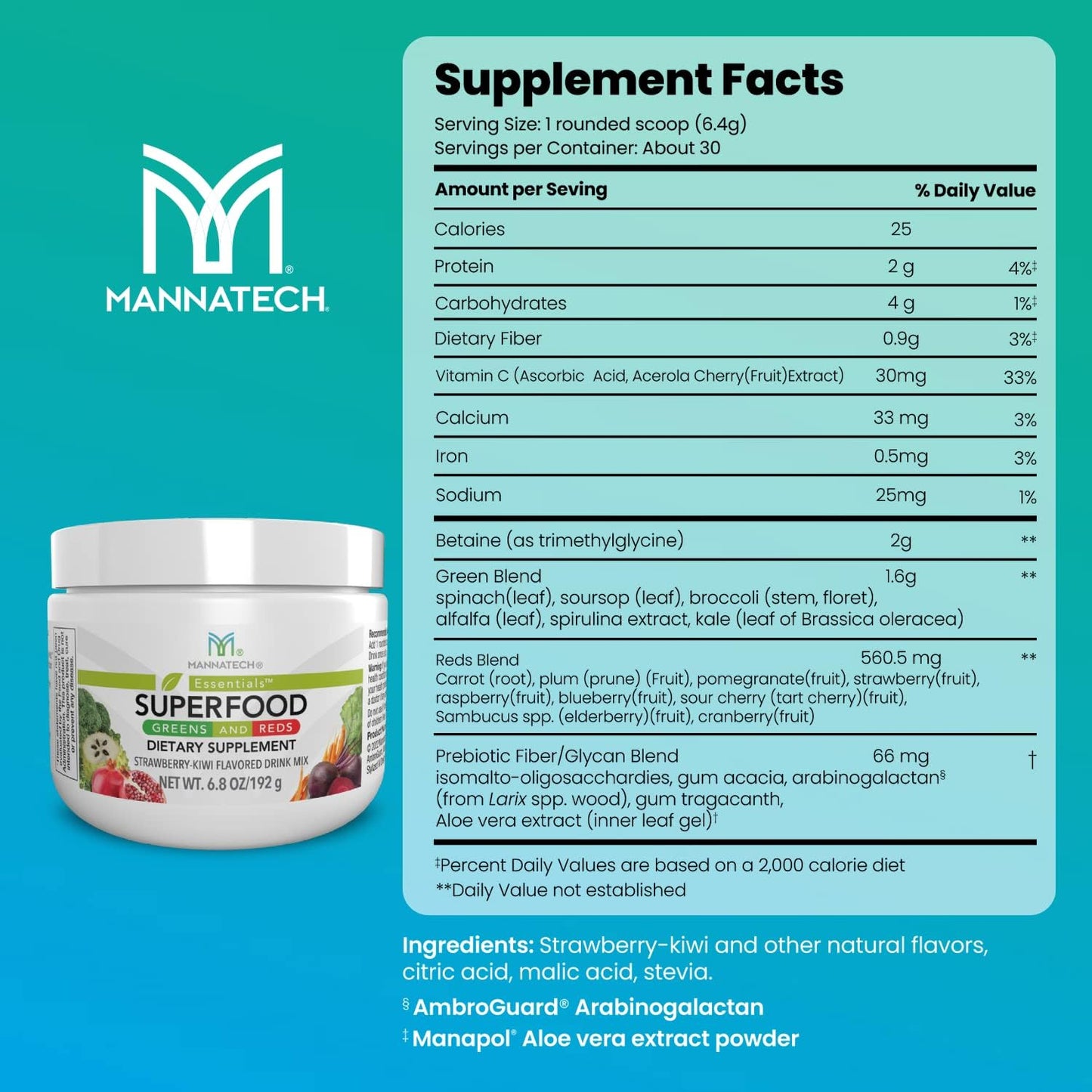192g-mannatech-superfood-greens-and-reds-strawberry-kiwi-with-phytonutrients-from-beet-root-powder-and-spirulina-powder---immune-boosting-superfood-blend-2