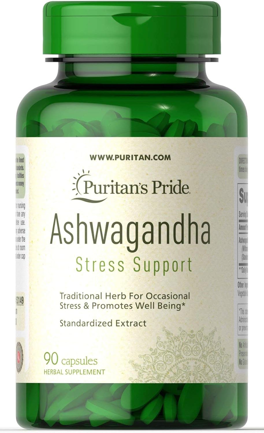 Puritan's Pride Ashwagandha Capsules for Managing Stress Levels - Espot.com.au