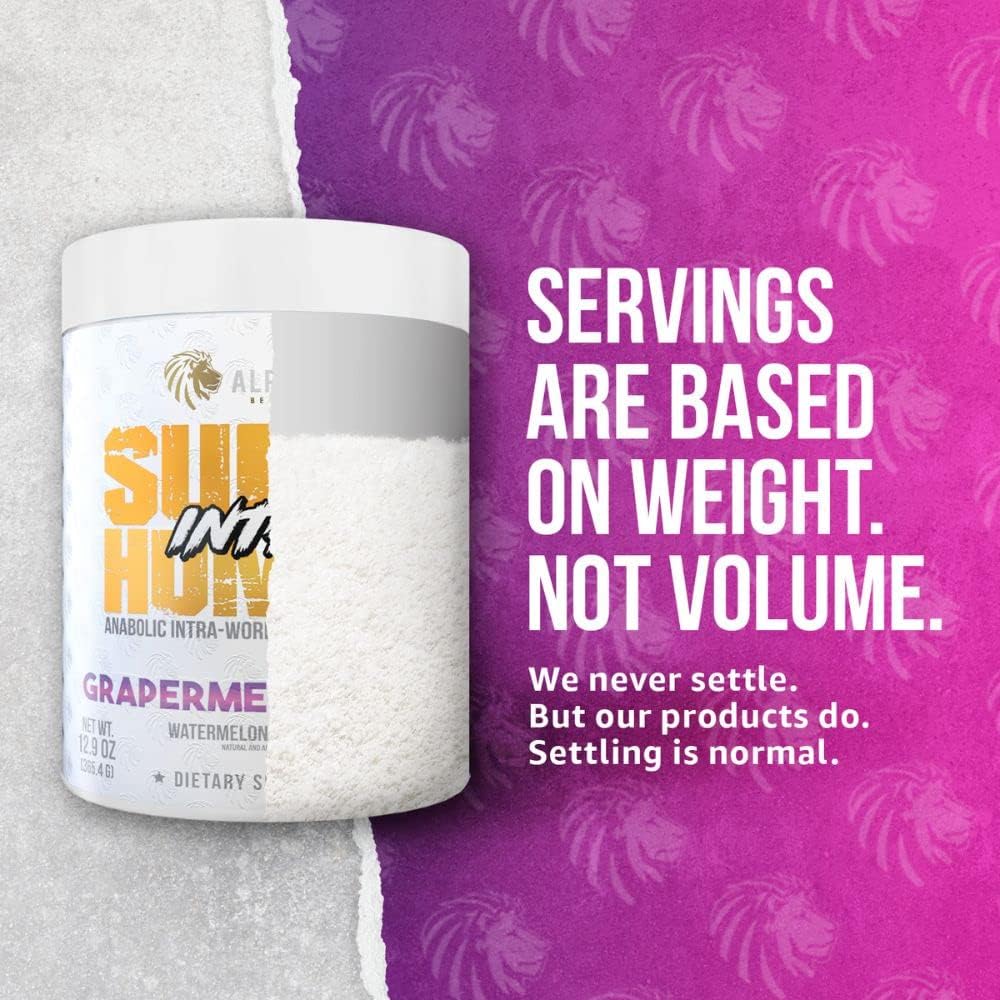 Superhuman Intra Workout Powder with Amino Acids, BCAA, Electrolytes & Hydration Mix - Watermelon Grape Candy Flavor for Muscle Recovery (42 Servings) - Espot.com.au