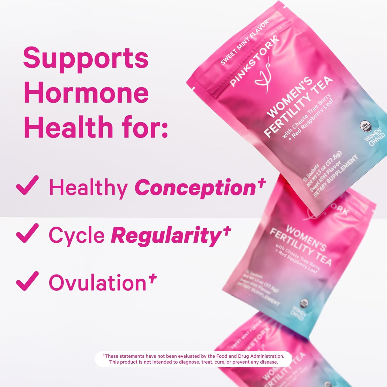 organic-fertility-tea-for-women---supports-conception-hormone-balance-with-chaste-tree-berry-mint-and-red-raspberry-leaf---caffeine-free---sweet-mint-flavor---15-sachets-3
