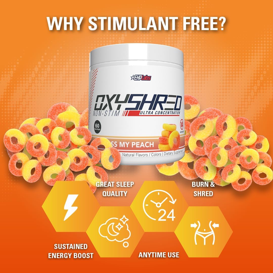 ehp-labs-oxyshred-non-stimulant-peach-pre-workout-powder---caffeine-free-l-glutamine-acetyl-l-carnitine-blend-for-men-women---60-servings-5