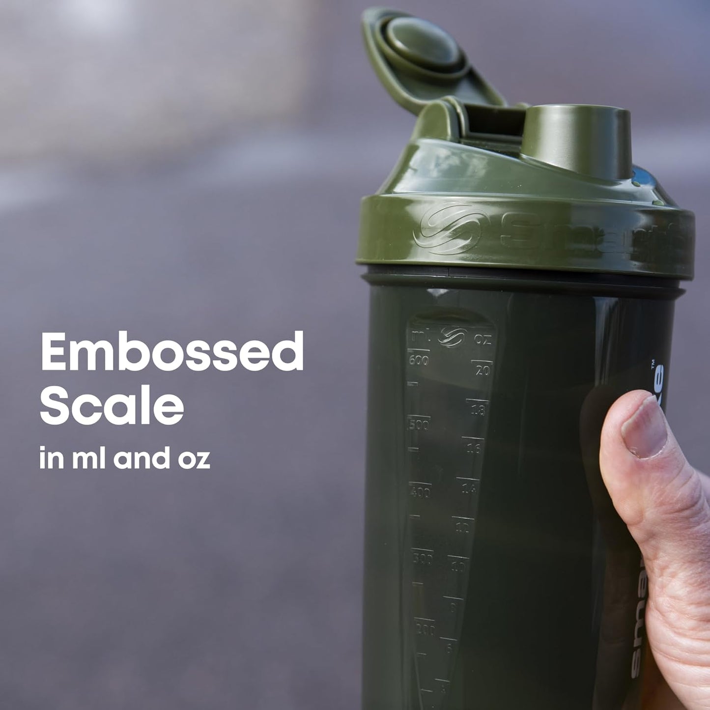800ml-smartshake-o2go-one-protein-shaker-bottle---leakproof-screw-on-lid-bpa-free-27oz-mist-gray---unisex-3