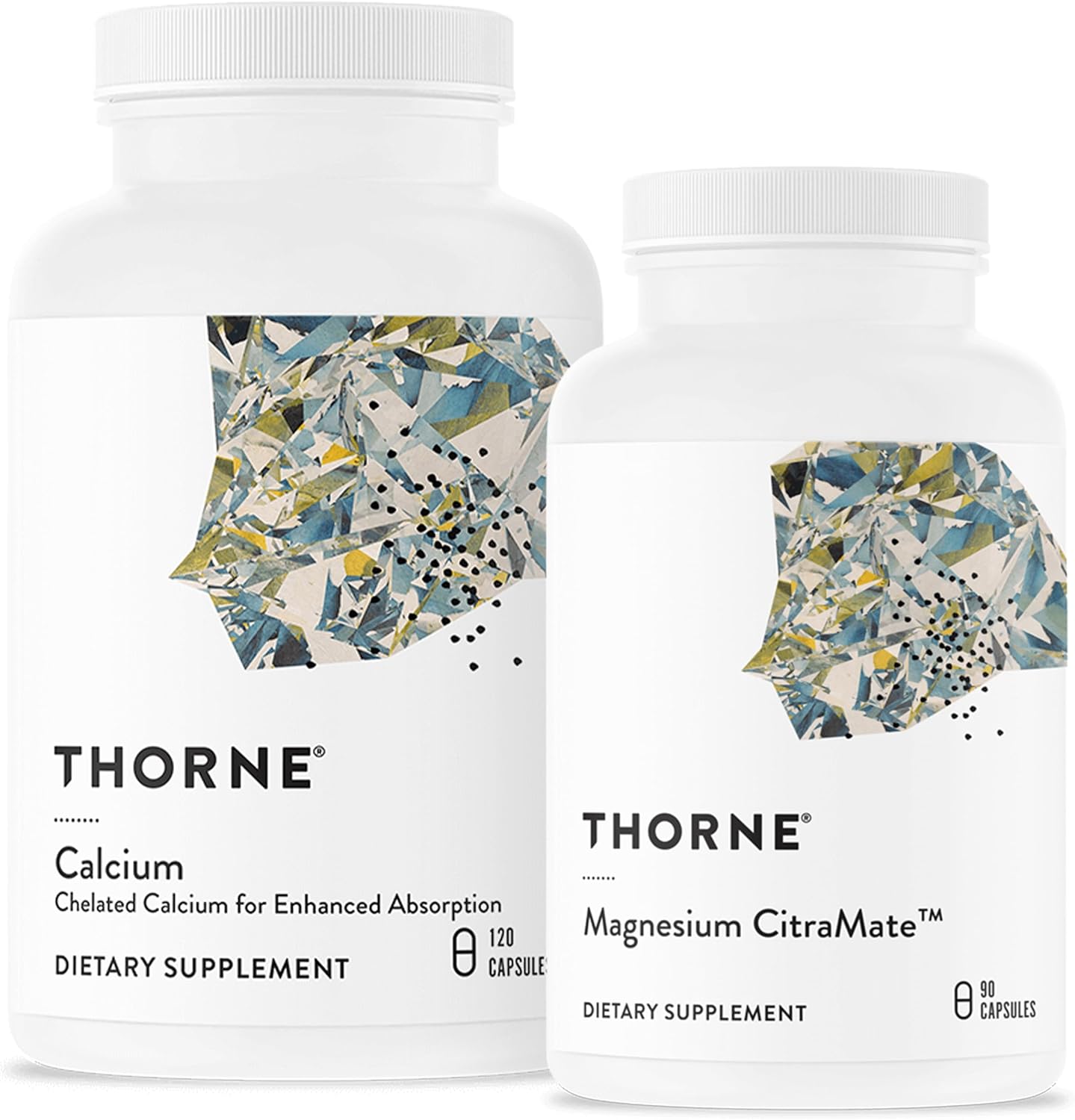 Thorne Bone Health Bundle: DiCalcium Malate and Magnesium CitraMate - 90 to 120 Servings - Supports Bone Health and Strength - Espot.com.au