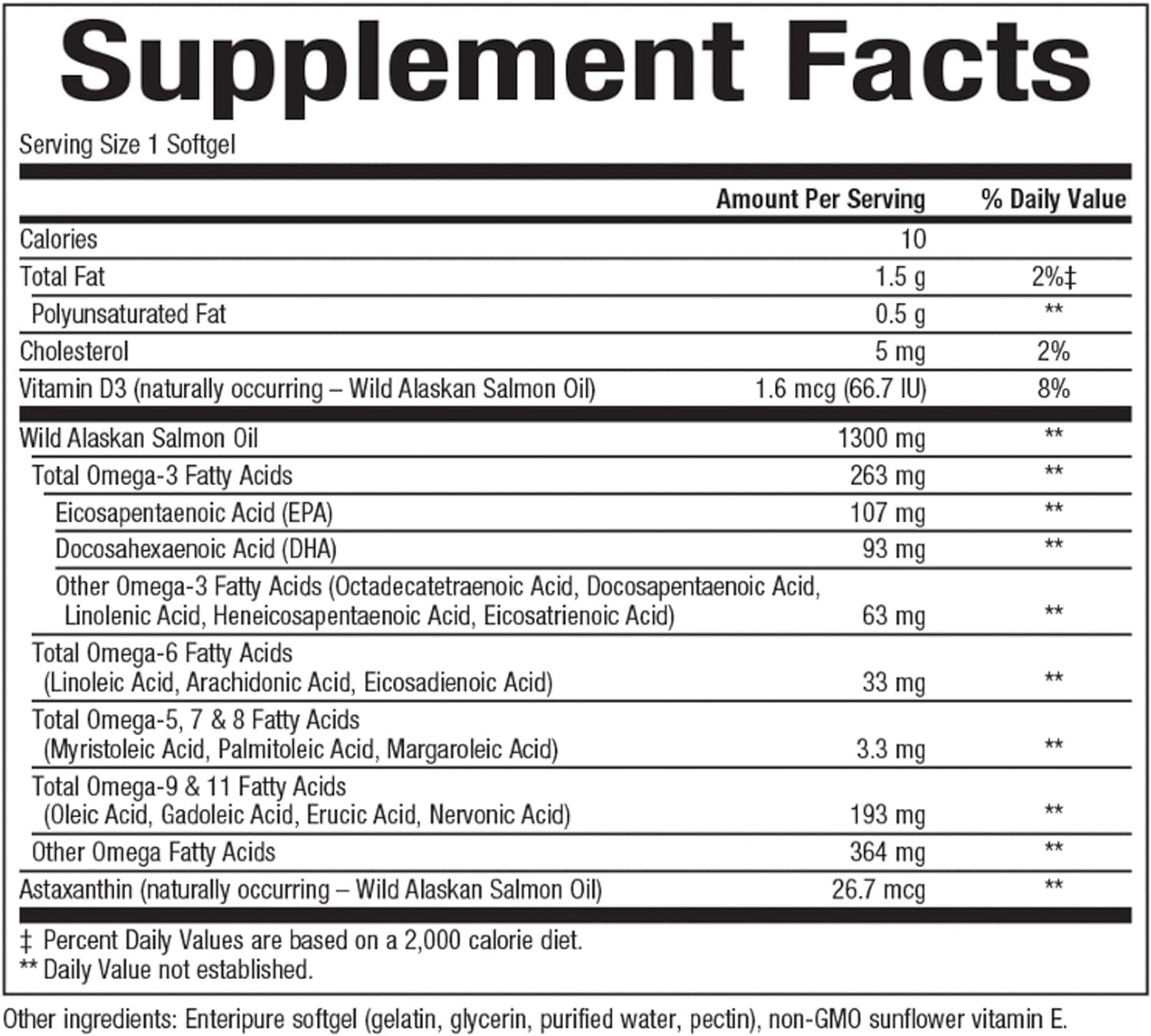 Natural Factors Wild Alaskan Salmon Oil Softgels - Omega-3 DHA and EPA for Heart & Brain Health - 180 Servings - Espot.com.au