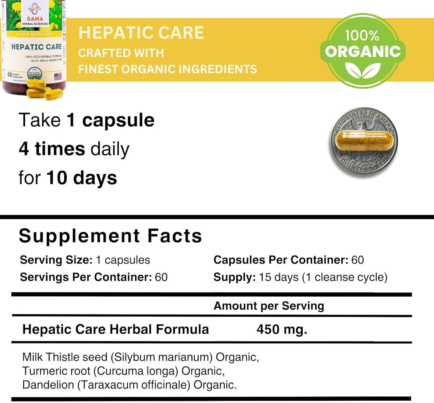 Organic 15-Day Full Body Detox Supplement with Liver Cleanse & Artery Plaque Removal - Dr. Marco Sikaffy's All-Natural Wellness Formula - Easy-to-Swallow Capsules for Colon Cleanse - Espot.com.au