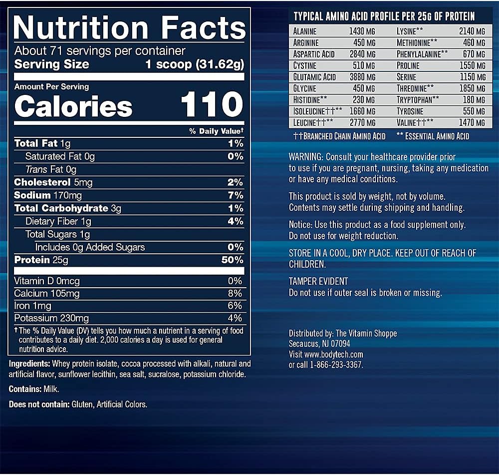 5lb-bodytech-whey-protein-isolate-powder---rich-chocolate-flavor-with-71-servings-for-muscle-recovery-and-growth-2