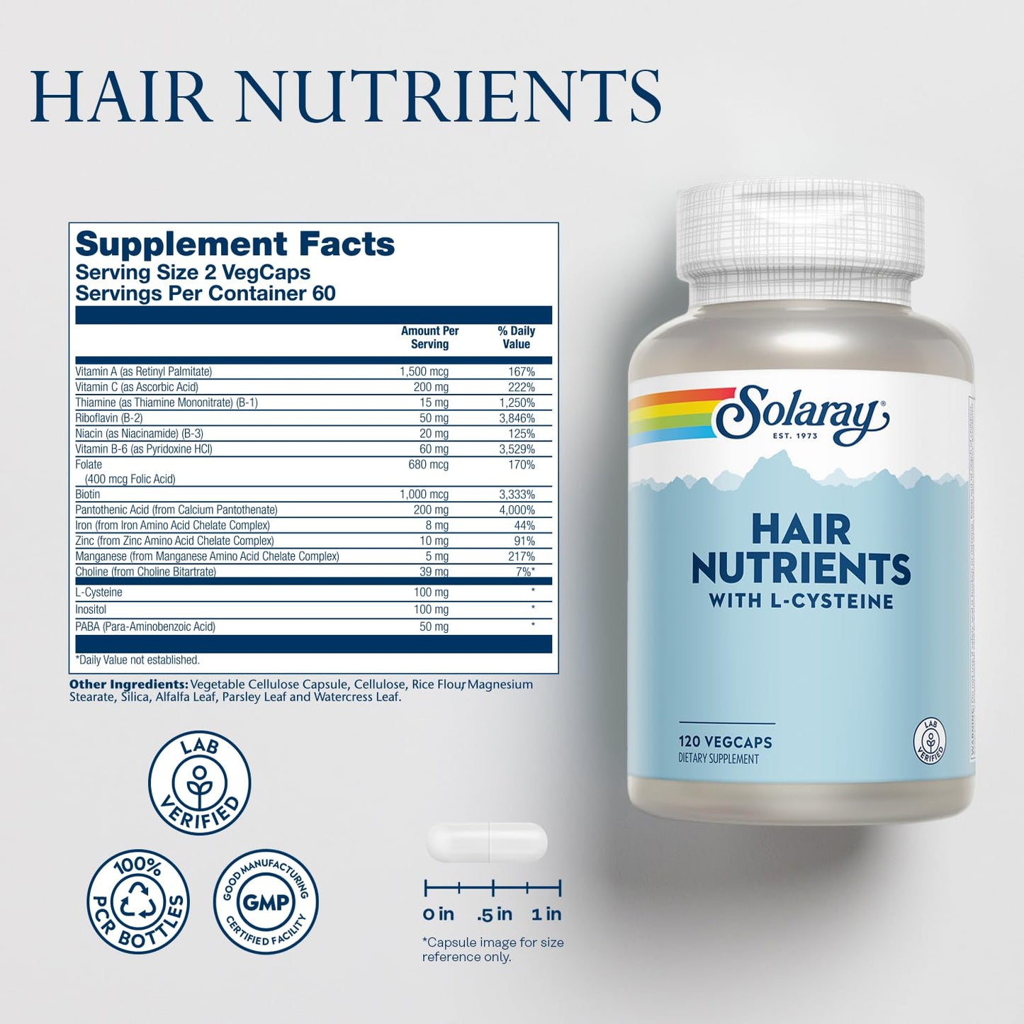 solaray-hair-nutrients-with-l-cysteine-and-biotin---hair-growth-support-vitamins-for-women-and-men---lab-verified-60-day-guarantee---120-vegcaps-2