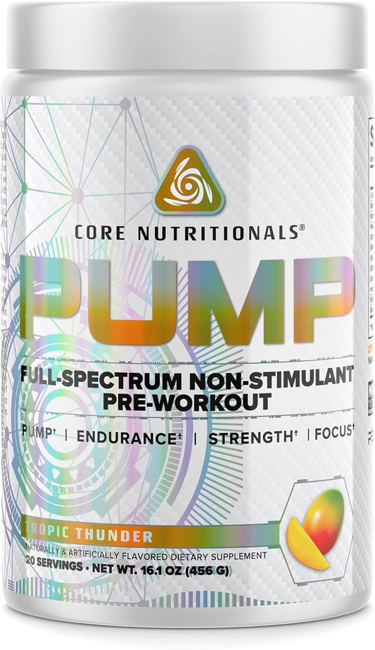 core-nutritionals-pump-full-spectrum-pre-workout-supplement---non-stimulant-n03t-nitrate-peak02-alpha-gpc---boost-pump-strength-performance---20-servings-tropic-thunder-1