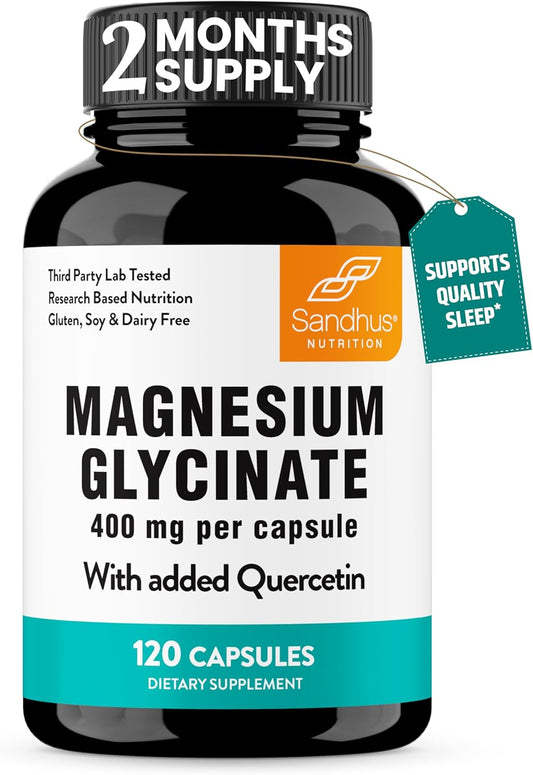 sandhus-400mg-magnesium-glycinate-capsules-with-quercetin-for-quality-sleep-relaxation-muscle-bone-health-immune-support-120-count-easy-swallow-pills-for-women-men-1