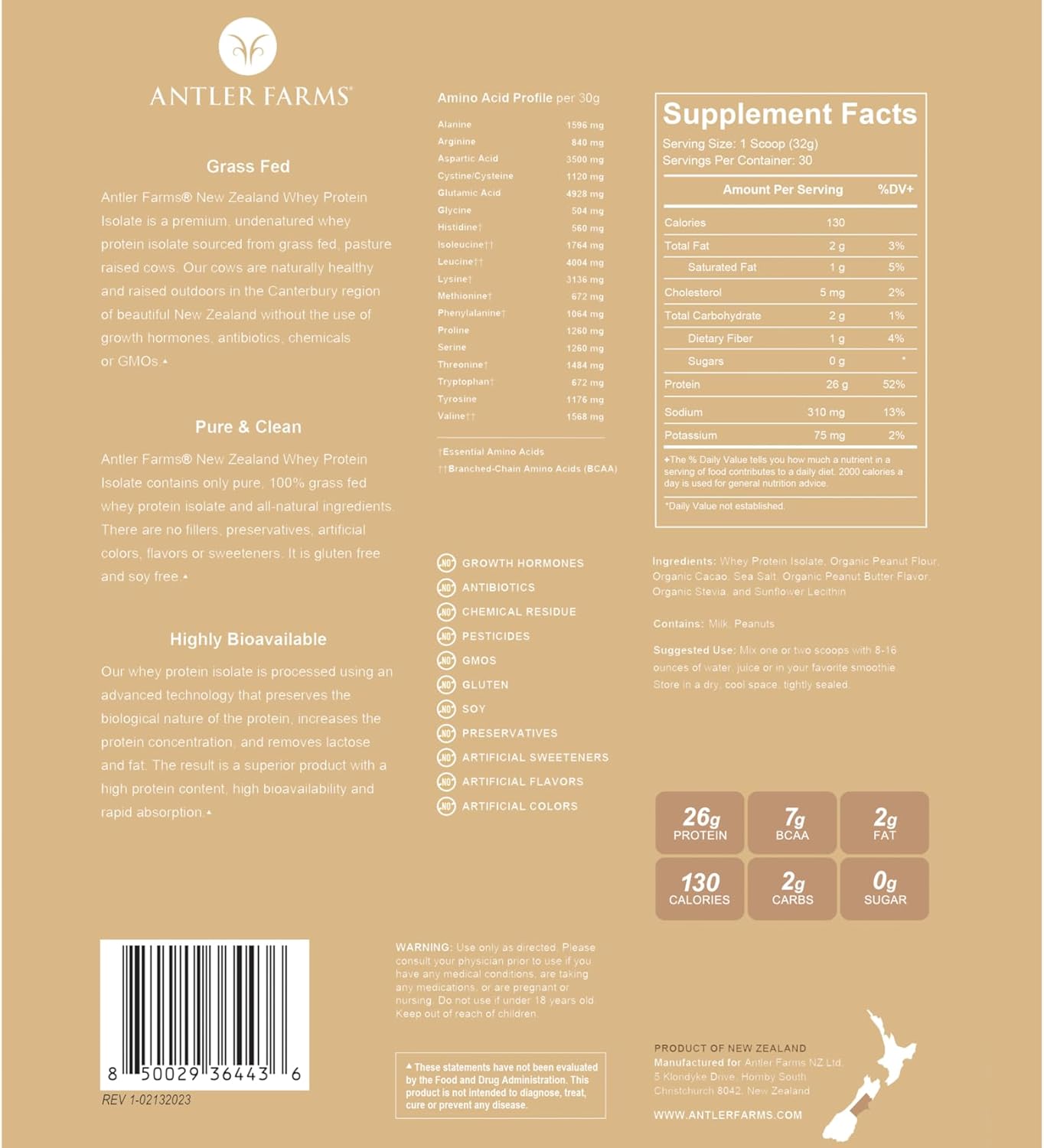 antler-farms-grass-fed-new-zealand-whey-protein-isolate-peanut-butter-chocolate-flavor-2-lbs---pure-clean-7-ingredients-cold-processed-1