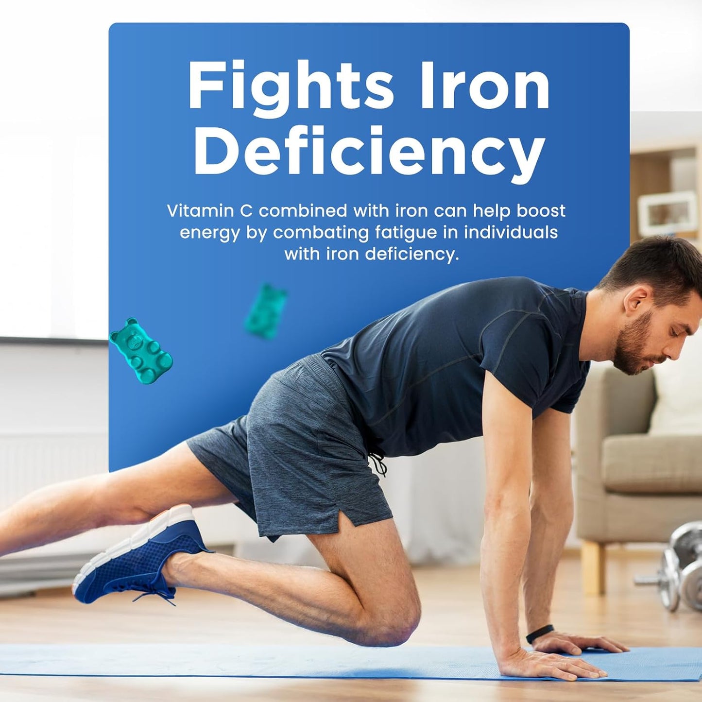 iron-gummies-with-vitamin-b6-b12-c-zinc-folate---adult-kids-iron-supplement-for-energy-boost-anemia-support---vegan-blueberry-gummies---60ct-5