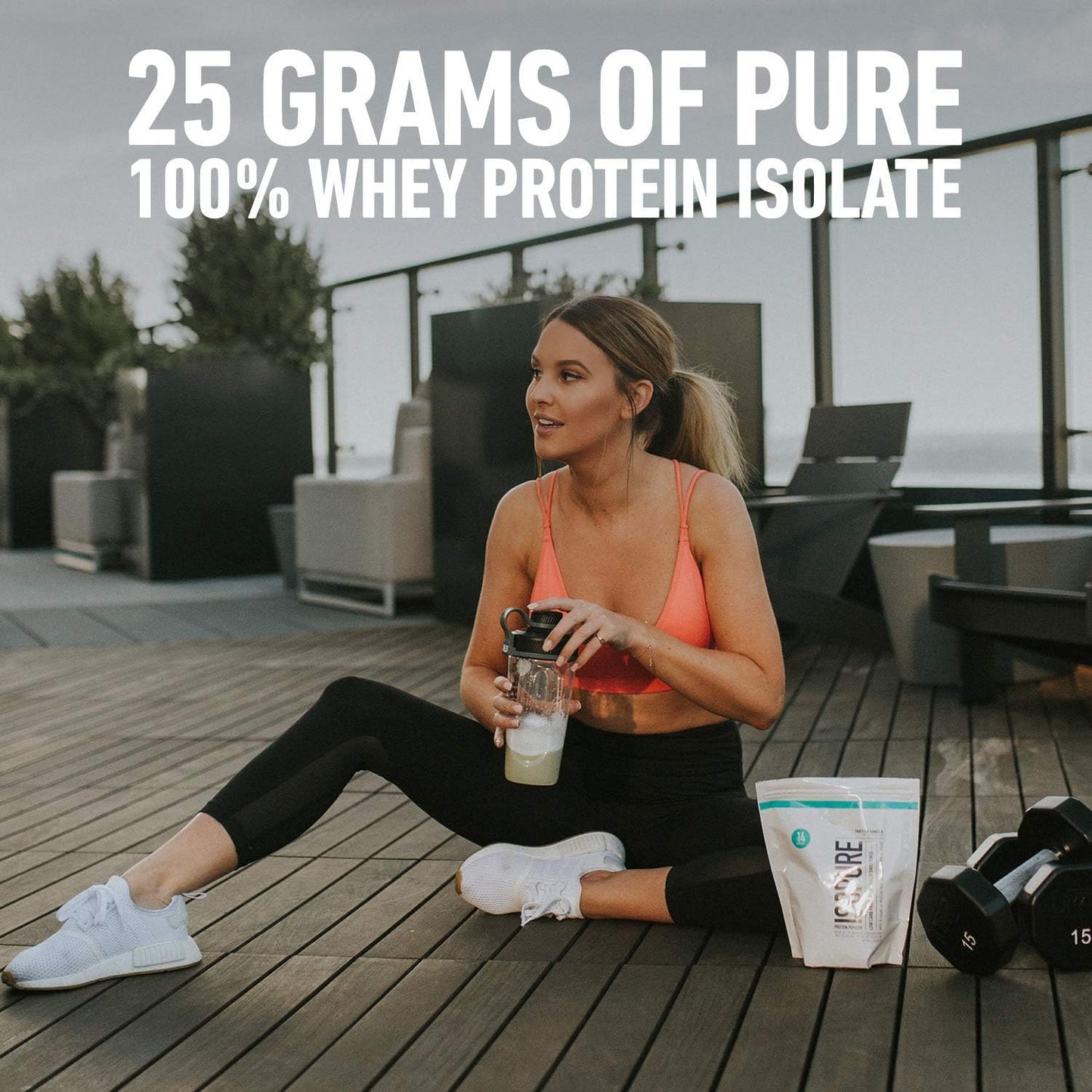 Isopure Low Carb Whey Isolate Protein Powder - Dark Chocolate Flavor - 25g Protein Per Serving - 1 Lb - Gluten & Lactose Free - With Vitamins - 14 Servings - Espot.com.au