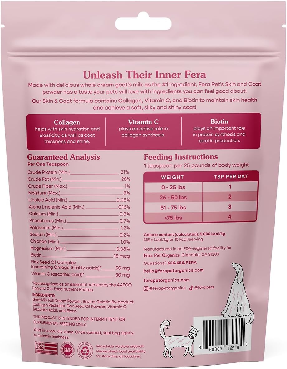 vet-formulated-fera-pet-organics-skin-coat-supplement-with-goat-milk-for-cats-dogs---enhances-coat-thickness-and-skin-hydration---contains-collagen-biotin-and-vitamin-c---60-servings-7