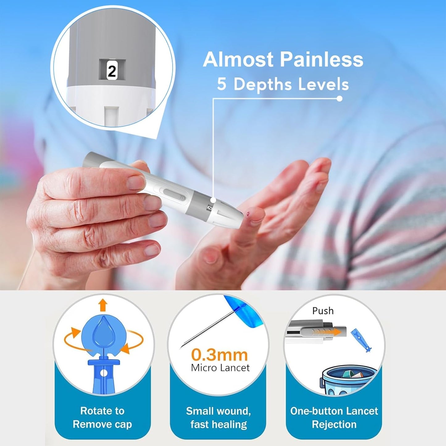 diabetes-testing-kit-with-blood-glucose-monitor-100-strips-100-lancets---grey-white-sugar-meter-4