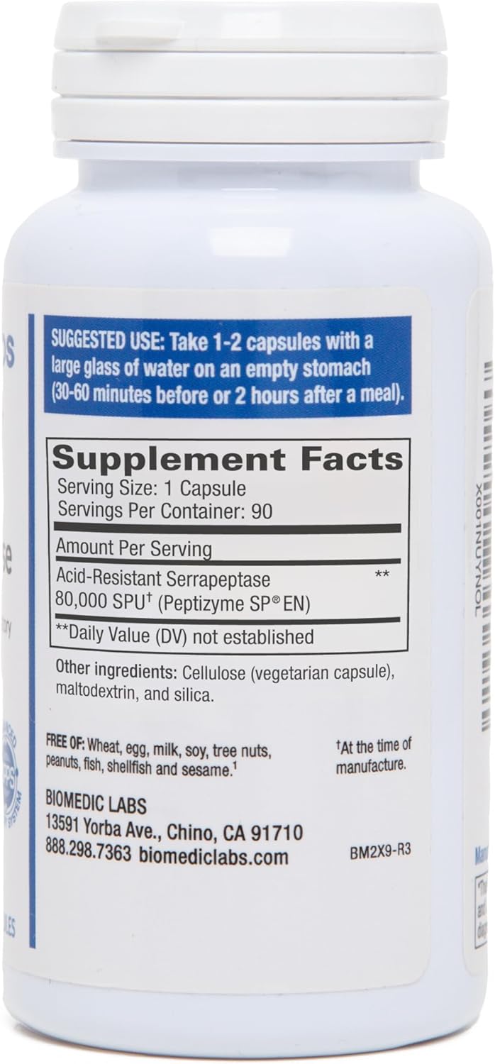biomedic-labs-rx-serra-rx-80000-spu-serrapeptase---vegan-enzyme-for-sinus-lung-health-non-gmo-gluten-free---90-veg-capsules-2