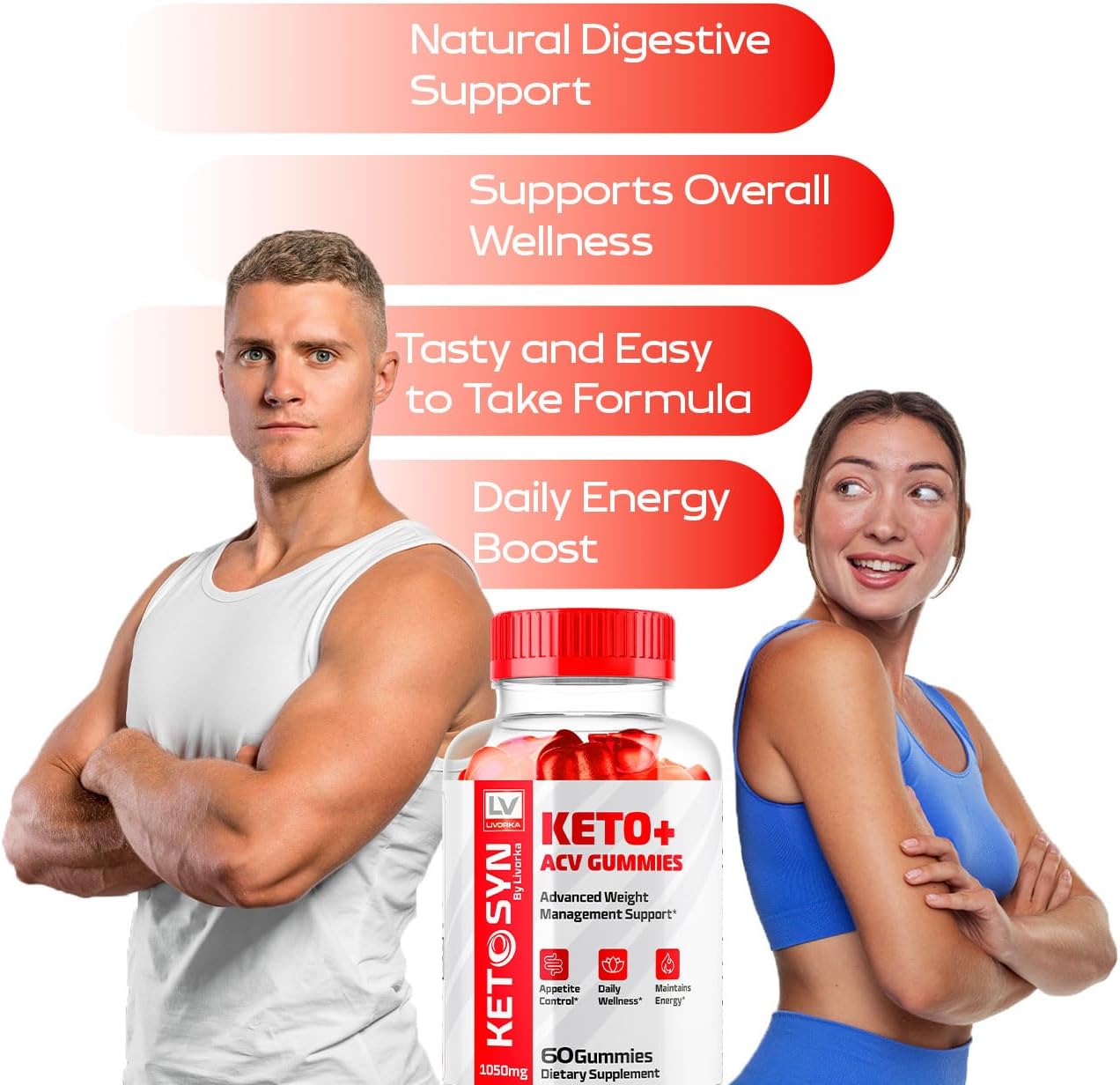 Ketosyn Keto ACV Gummies (2 Pack) 1050 MG - 120 Gummies for 2 Months - Keto Syn Gummies for Enhanced Weight Management and Digestive Health - Espot.com.au
