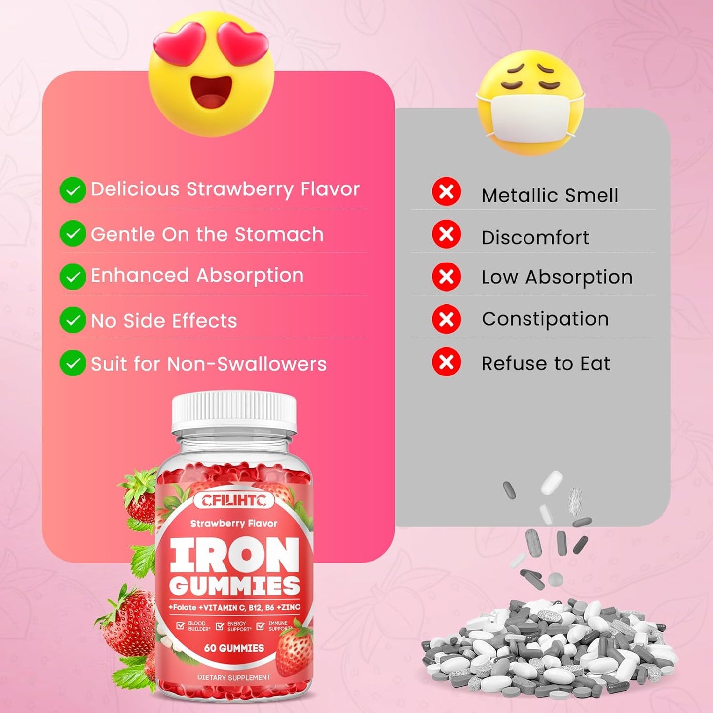 iron-gummies-with-vitamin-b6-b12-c-zinc-folate---iron-supplement-for-adults-kids---supports-anemia-energy-blood---vegan-strawberry-gummies---60ct-5