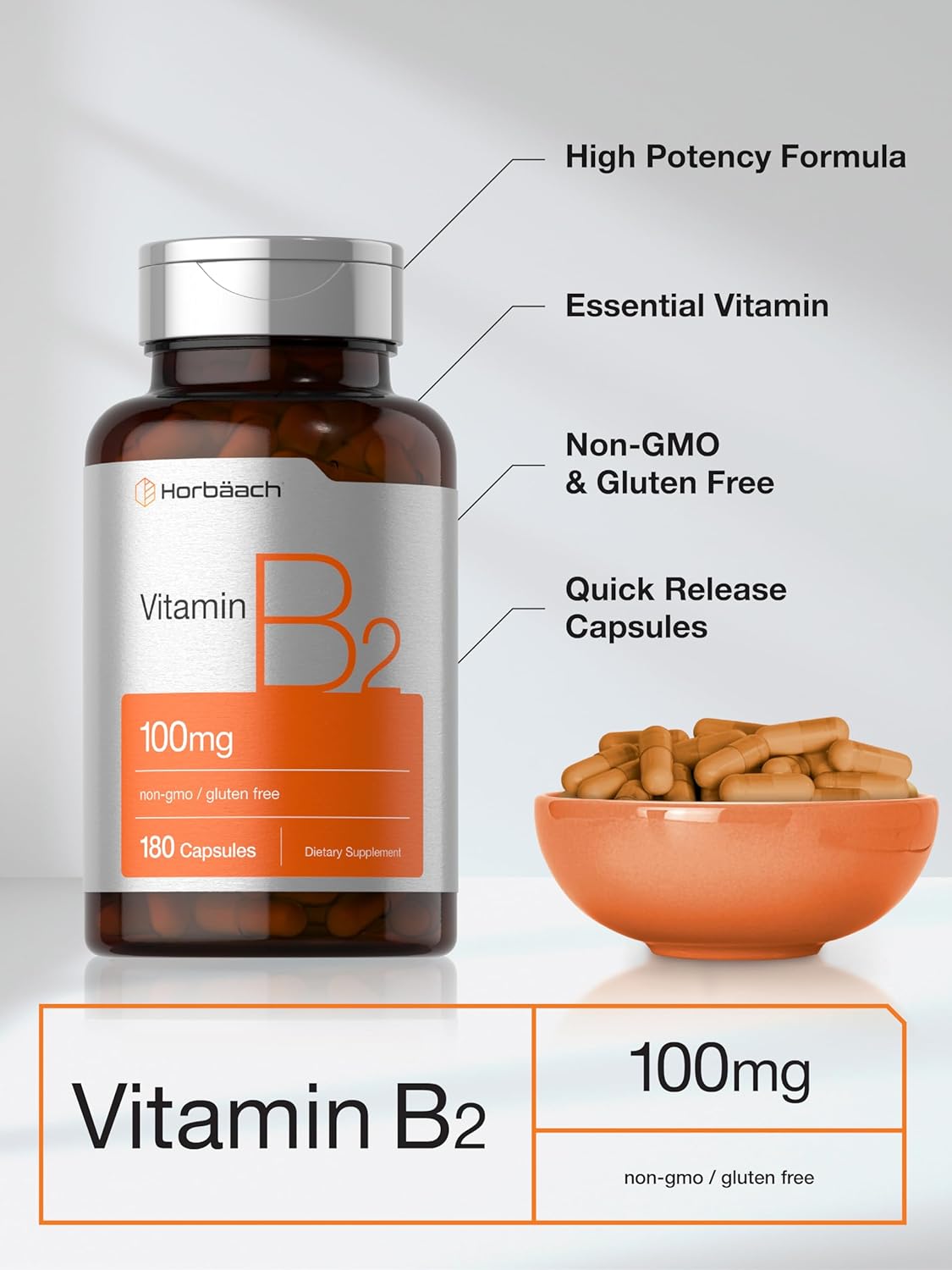 180-non-gmo-vitamin-b-2-riboflavin-capsules-100mg---gluten-free-supplement-by-horbach-4