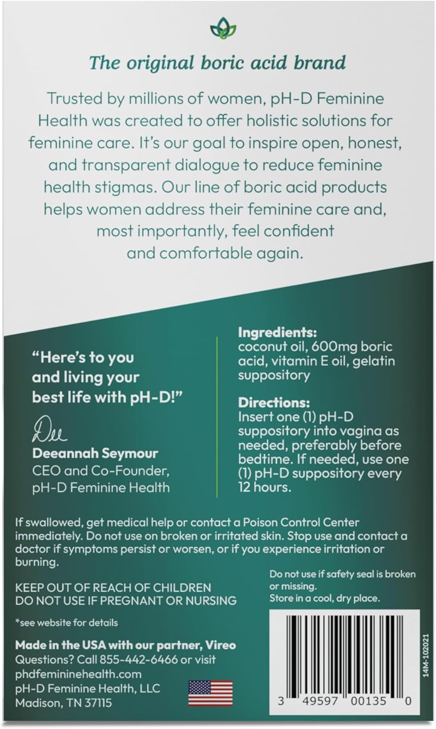 boric-acid-vaginal-suppositories-for-feminine-health-support---ph-d-moisturizing-formula-for-vaginal-odor---14-count---woman-owned---paraben-and-cruelty-free-6