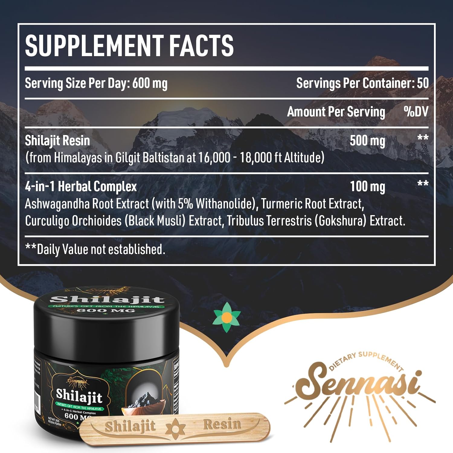 600mg-sennasi-shilajit-resin-supplement---boost-energy-immunity-brain-power-with-fulvic-acid-85-trace-minerals---30g-2