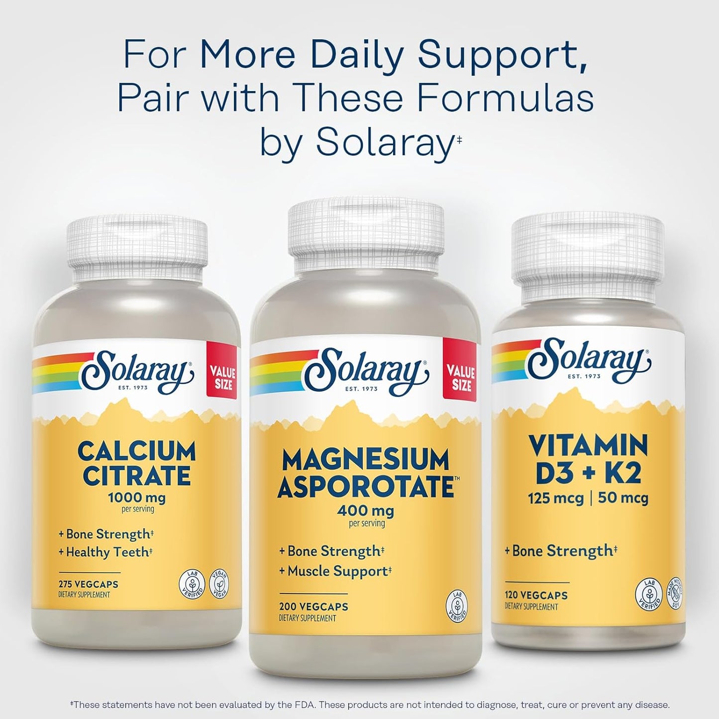 Solaray Magnesium Asporotate 400 mg - Chelated Supplement for Bone, Muscle, Nerve Support - Espot.com.au