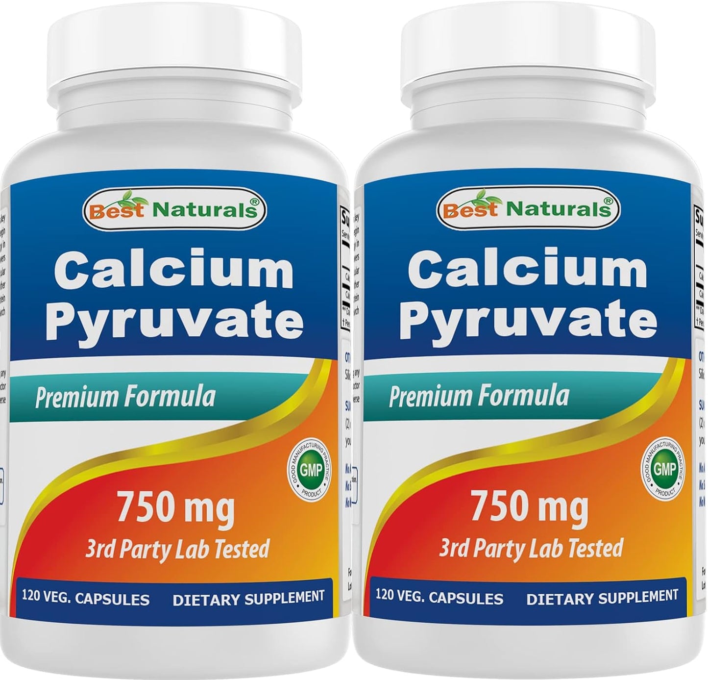 2 Pack Calcium Pyruvate 750mg 120 Capsules - Best Naturals Formula for Weight Management and Energy Support - Espot.com.au