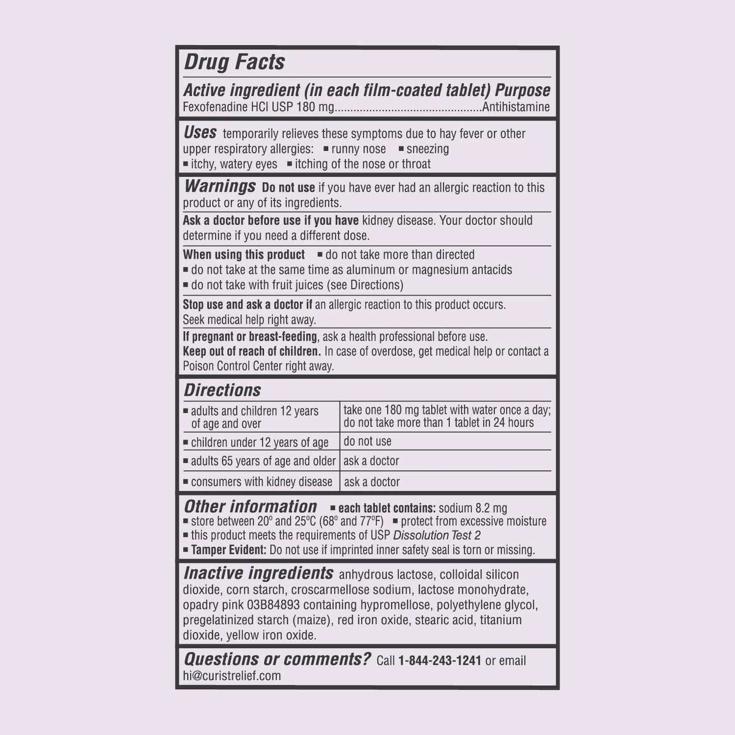 300-tablets-of-curist-fexofenadine-hydrochloride-180mg---usa-made-non-drowsy-allergy-relief-24-hr-antihistamine-tablets---generic-fexofenadine-for-all-day-strength-300-count-7