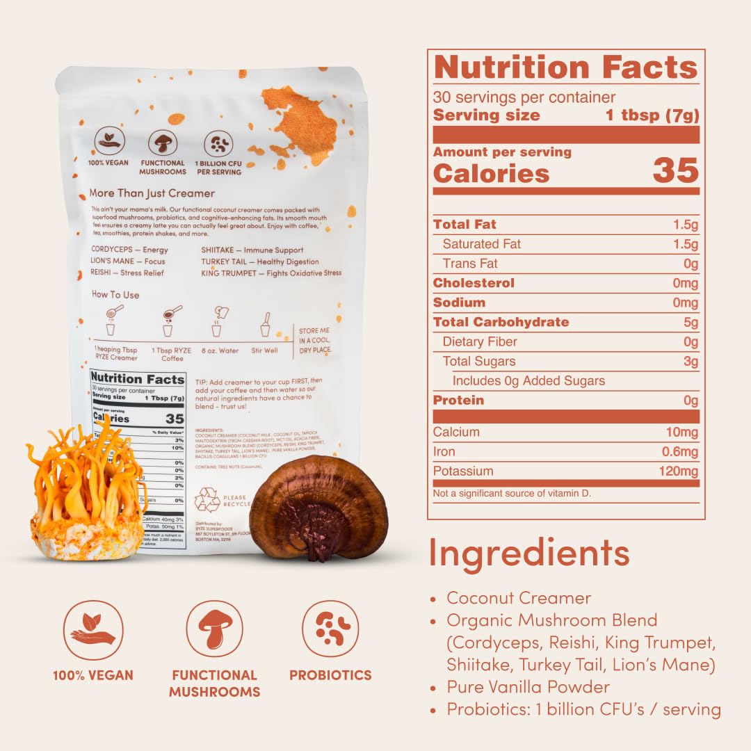 ryze-superfood-creamer-with-mushrooms-and-probiotics---6-adaptogenic-mushroom-blend-for-energy-focus-digestion-and-immunity---gluten-free-keto-friendly---cordyceps-lions-mane-turkey-tail---30-servings-7