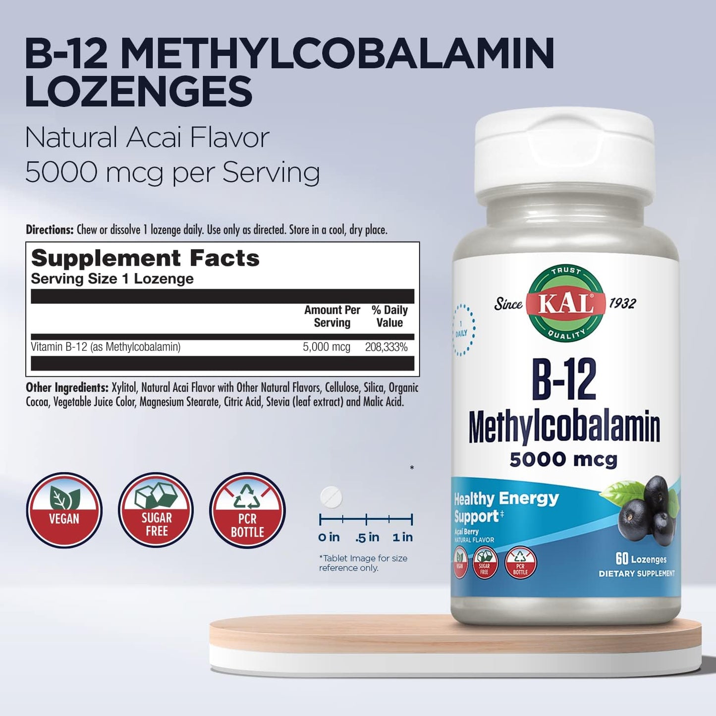 5000mcg-kal-vitamin-b-12-methylcobalamin-lozenges-for-healthy-energy-metabolism-nerve-support-red-blood-cells---acai-flavor-vegan-sugar-free---60-servings-3
