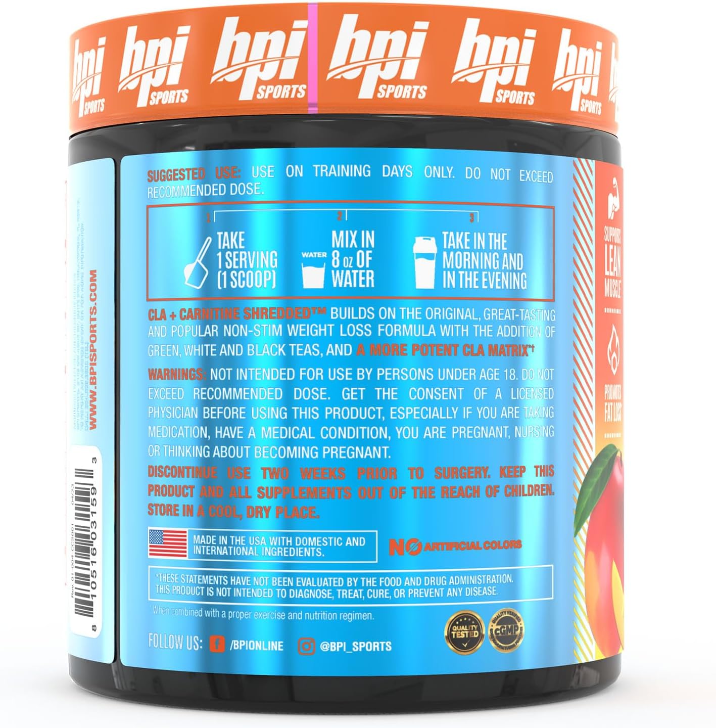 bpi-sports-cla-carnitine-shredded-tropical-mango-drink-mix---supports-lean-muscle-fat-loss---141-oz-50-servings-2