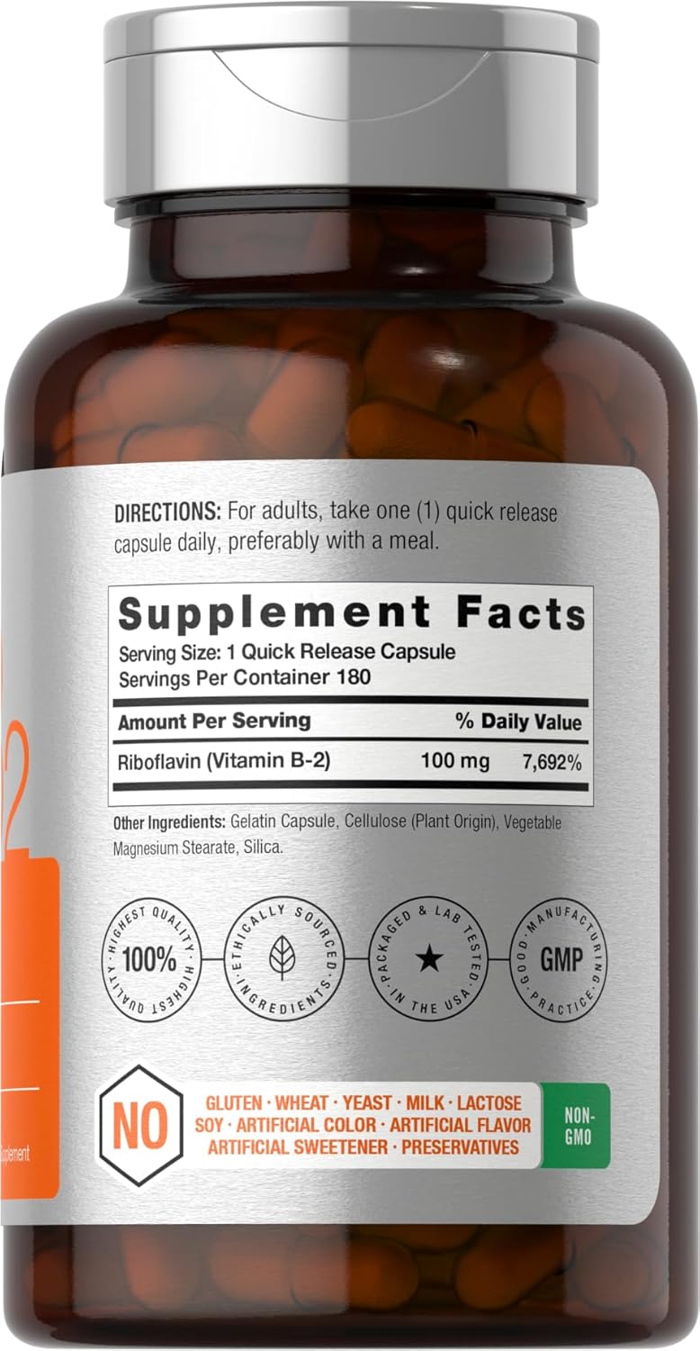 180-non-gmo-vitamin-b-2-riboflavin-capsules-100mg---gluten-free-supplement-by-horbach-2