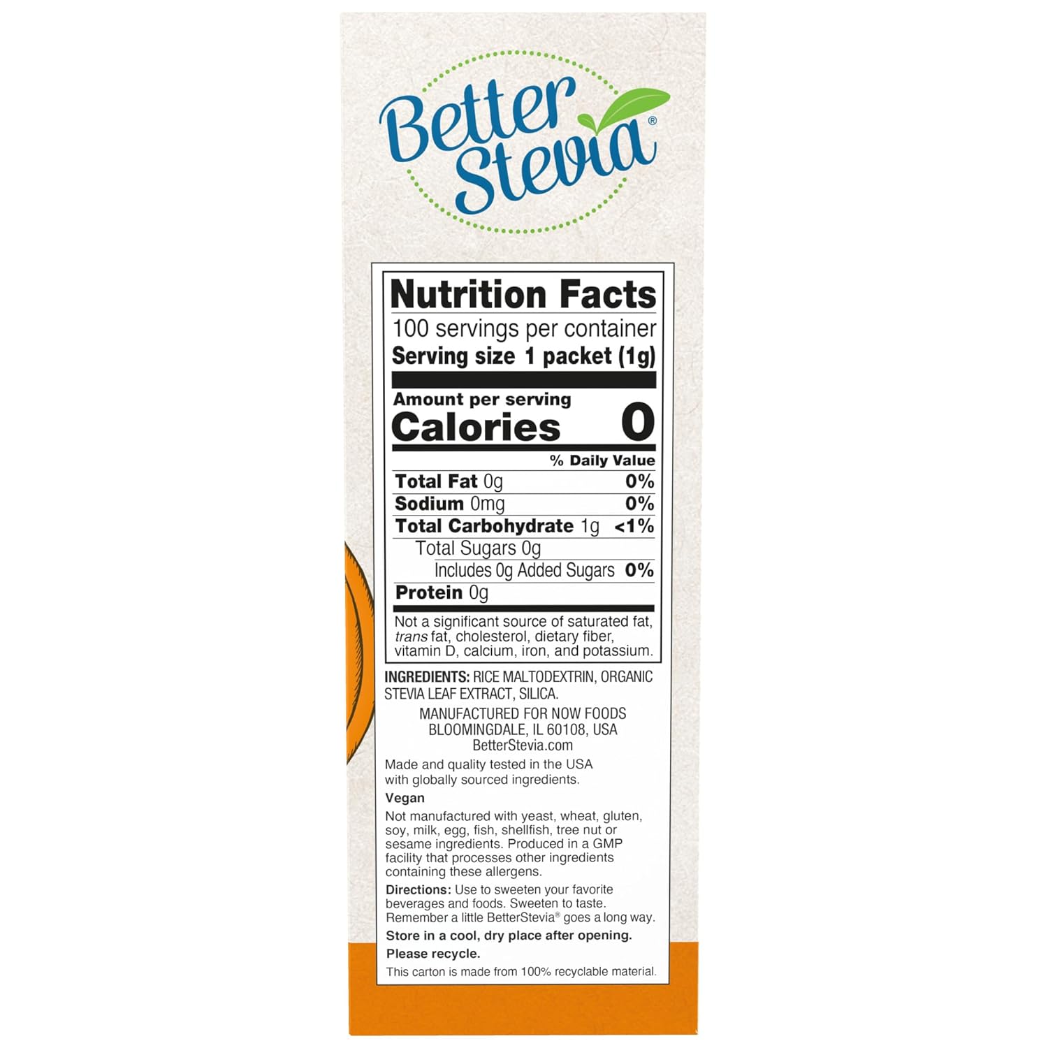 now-foods-betterstevia-zero-calorie-sweetener-packets---keto-diabetic-friendly-no-erythritol-100-packets-2