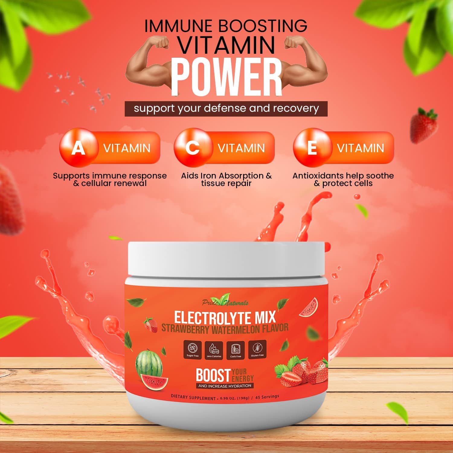 pride-naturals-electrolyte-powder---sugar-free-vegan-refreshing-workout-recovery-drink-with-immune-boosting-vitamins---198g-strawberry-watermelon-flavor-5