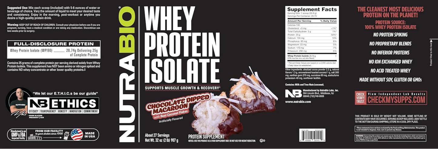 chocolate-dipped-macaroon-whey-protein-isolate-powder---25g-protein-per-scoop---complete-amino-acid-profile---soy-gluten-free---non-gmo---zero-fillers---2-lbs-3