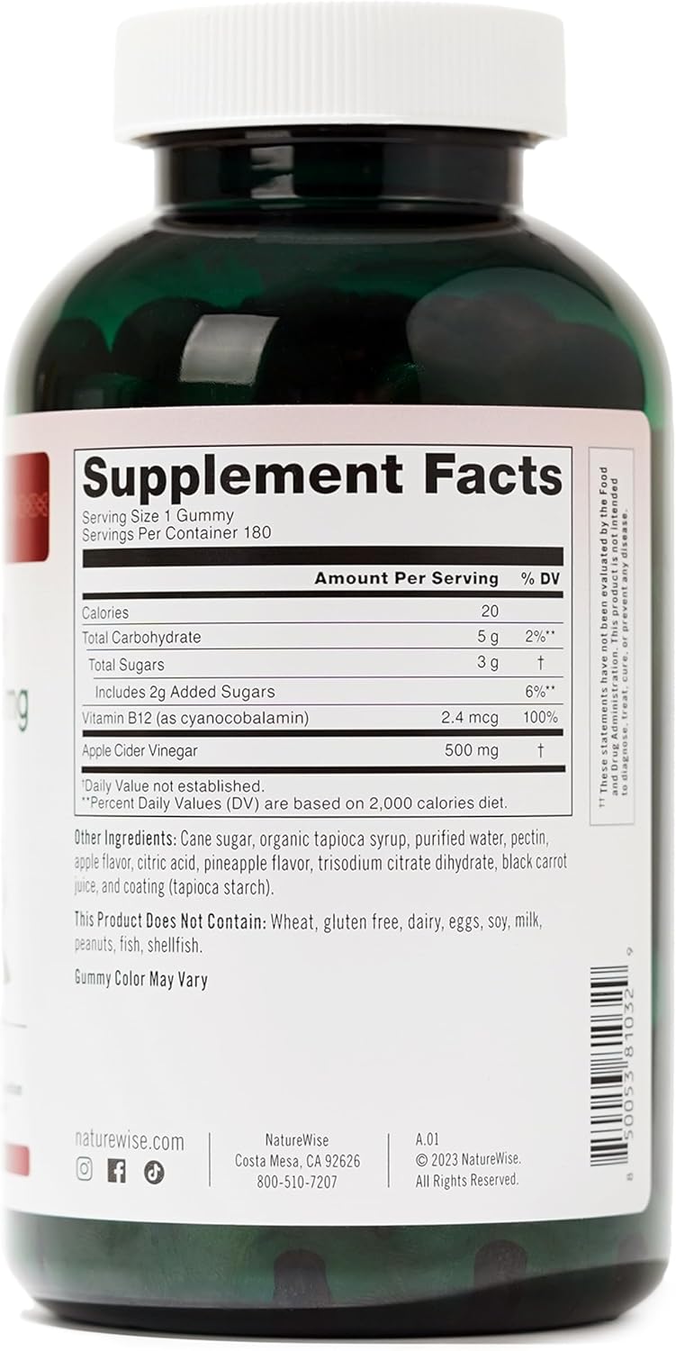 naturewise-apple-cider-vinegar-gummies-1000mg-acv-vitamin-b12---apple-pineapple-flavor---180-count---vegan-gluten-free-non-gmo---3-month-supply-9