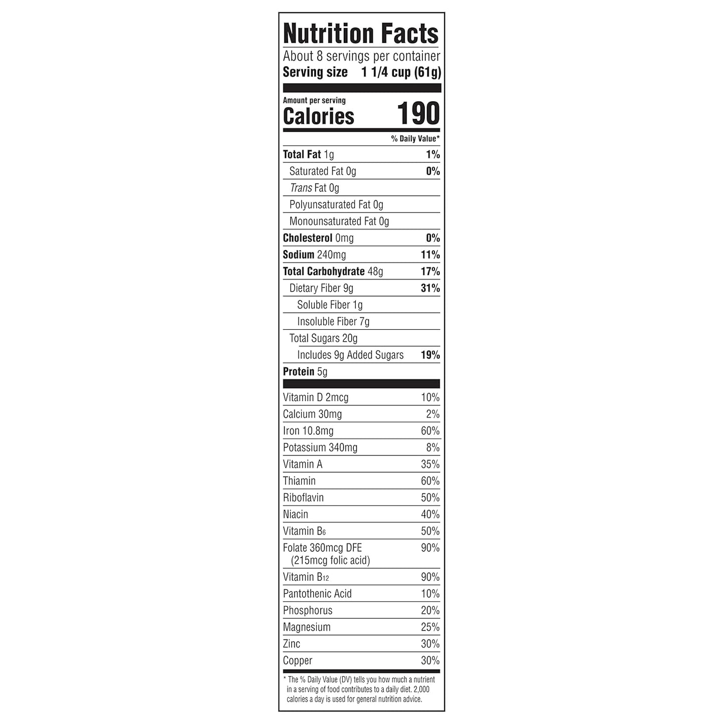 Raisin Bran Whole Grain Wheat & Bran Cereal, 16.6 oz - Kosher Breakfast Option - Espot.com.au