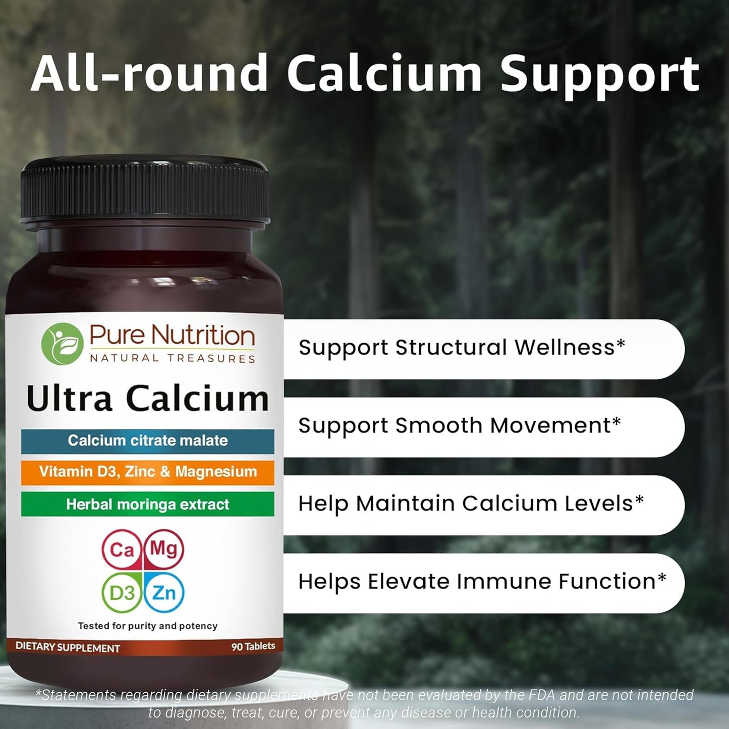pure-nutrition-ultra-calcium-citrate-1000mg---highly-absorbable-calcium-supplement-with-vitamin-d-zinc-and-magnesium---90-vegetarian-tablets---non-gmo-and-gluten-free-6