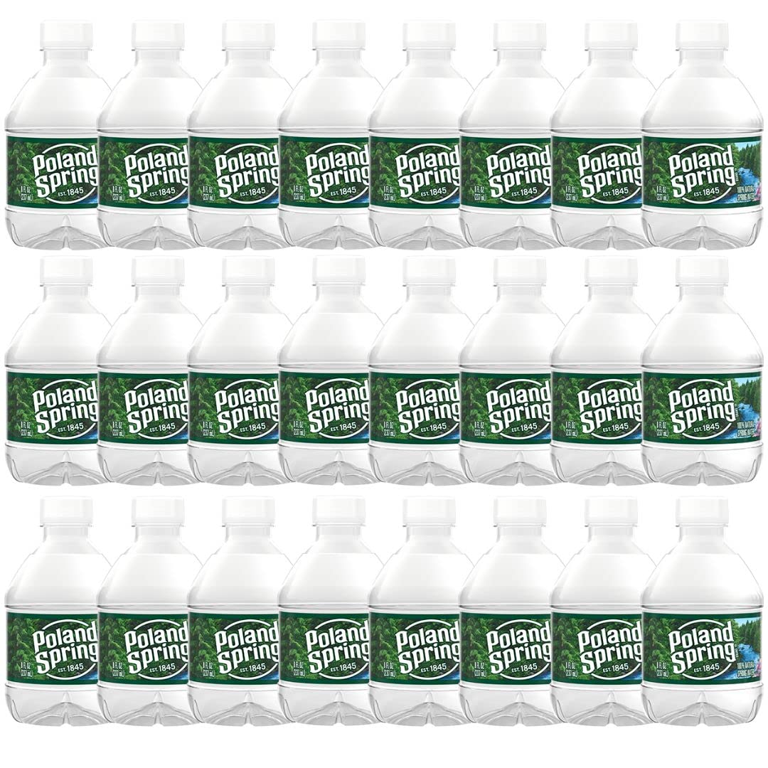 Parkway Distributors 8oz Mini Spring Water Bottles, 24-Pack with PD Bag - Conveniently Packaged for On-the-Go Hydration - Espot.com.au