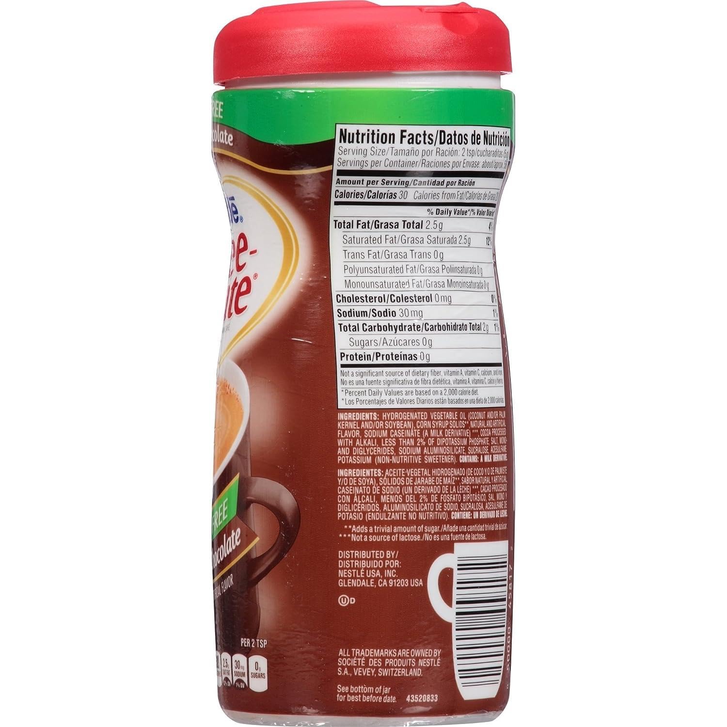 savoy-coffee-mate-creamy-chocolate-sugar-free-powder-coffee-creamer-102-oz-canister---pack-of-5-4