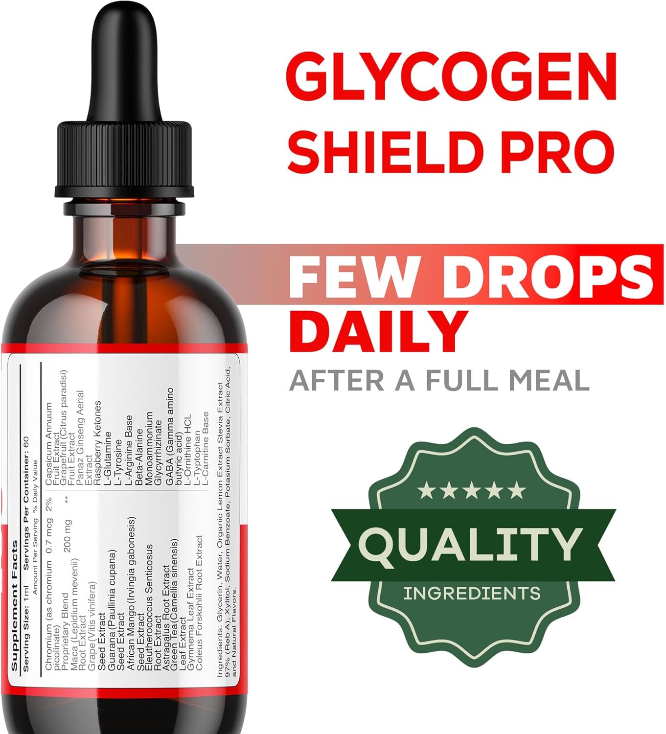 Glycogen Shield Pro Drops - Pack of 2 Bottles for 60 Days - Support Supplement for Glycogen Levels by LIVORKA - Espot.com.au
