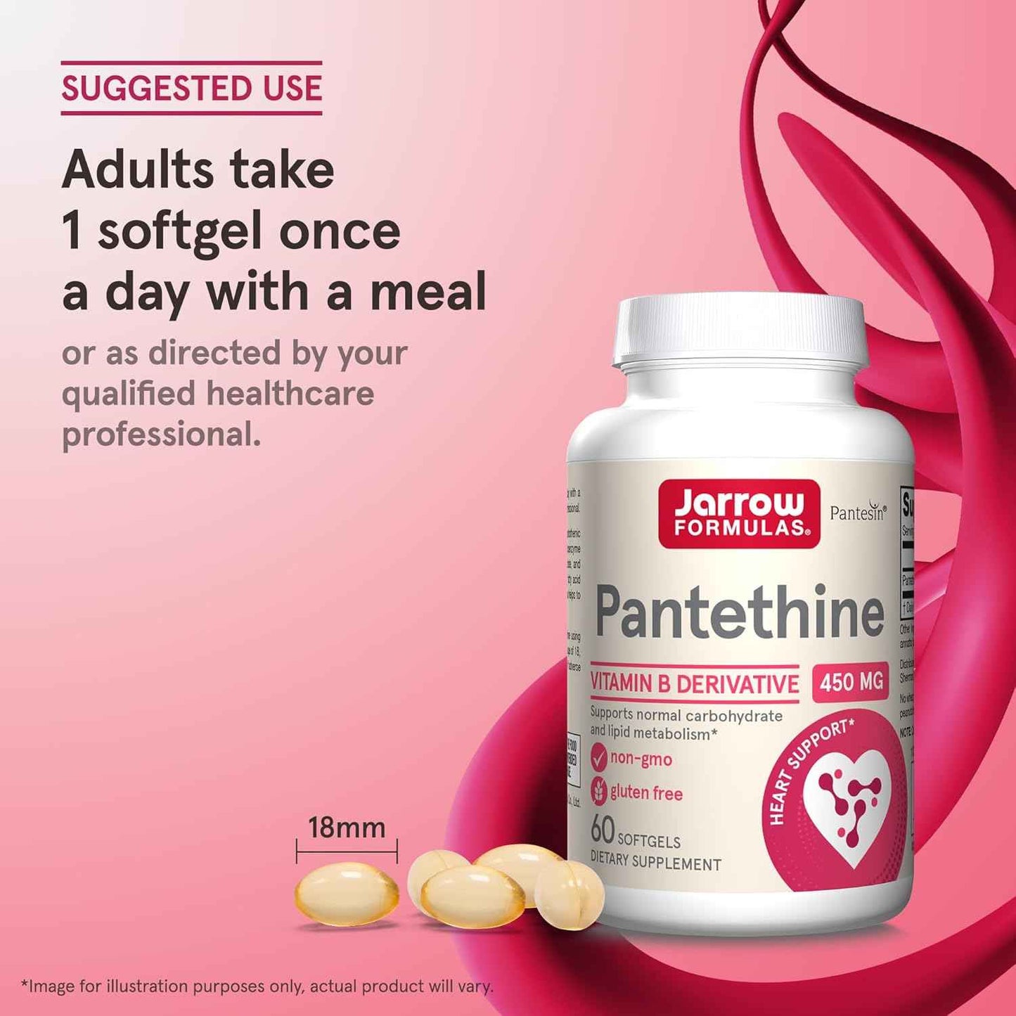 Pantethine 450mg Softgels - Coenzyme A Precursor - Heart Health & Metabolism Support - Pantothenic Acid Supplement - 60 Servings